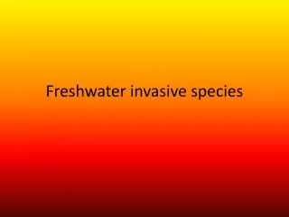 Freshwater invasive species