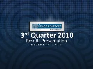 3 rd Quarter 2010