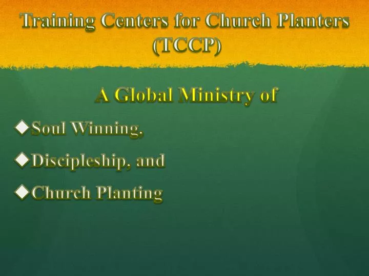 training centers for church planters tccp