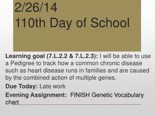 2/26/14 110th Day of School