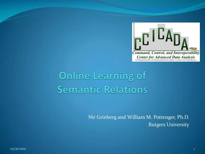 online learning of semantic relations