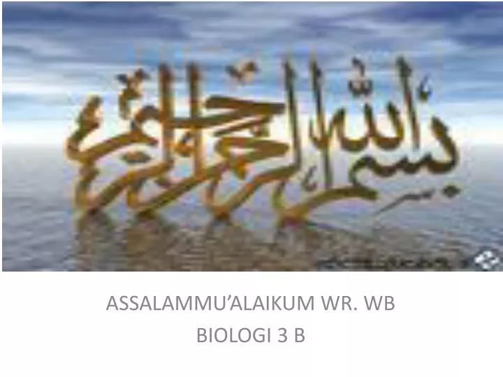 assalammu alaikum wr wb biologi 3 b
