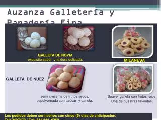Auzanza Galletería y Panadería Fina