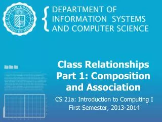 Class Relationships Part 1 : Composition and Association