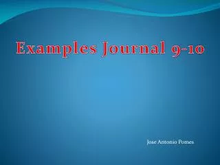 Examples Journal 9-10