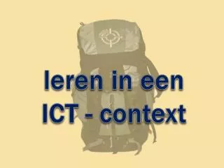 leren in een ICT - context