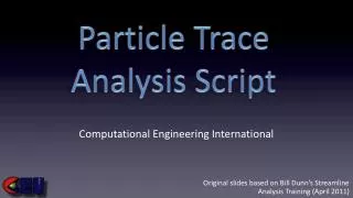 Particle Trace Analysis Script