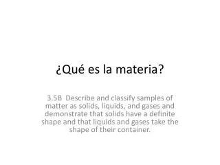 qu es la materia