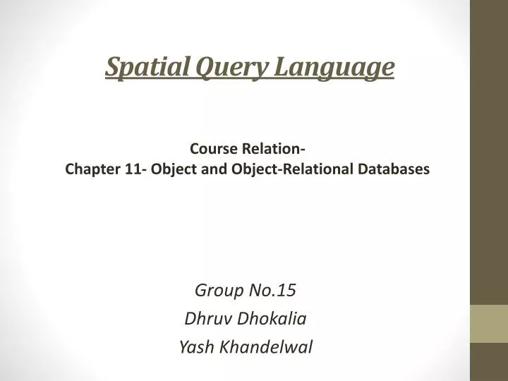 spatial query language