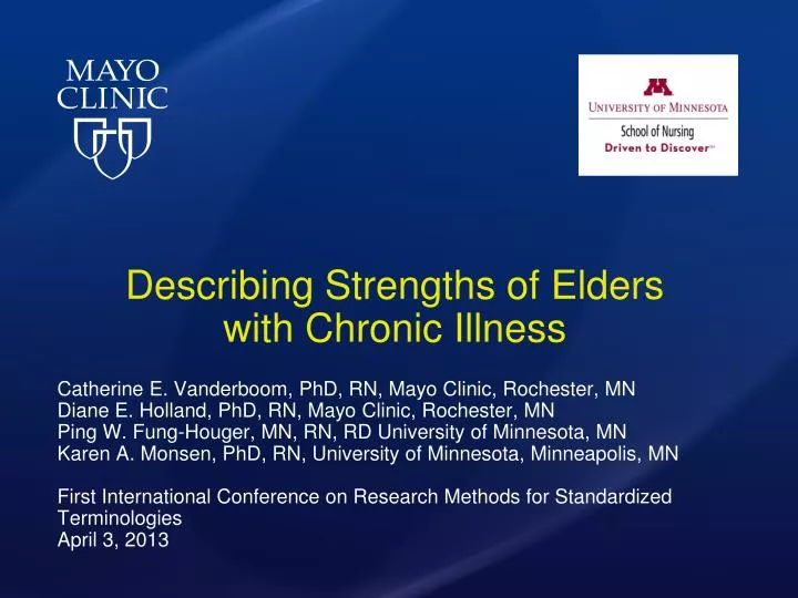 describing strengths of elders with chronic illness