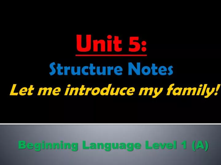 beginning language level 1 a