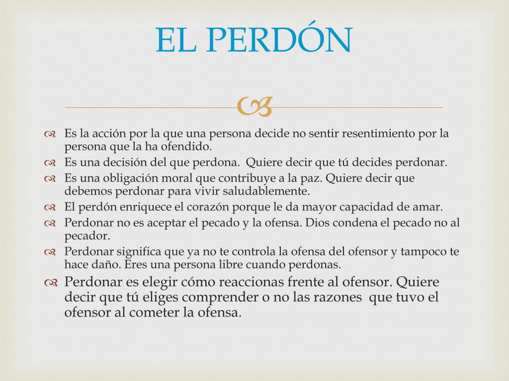 PPT - EL PERDÓN PowerPoint Presentation, free download - ID:1916866