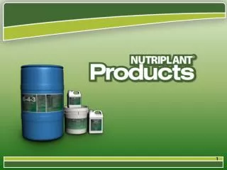 Nutriplant SD/SL seed treatment Nutriplant AG foliar nutrition