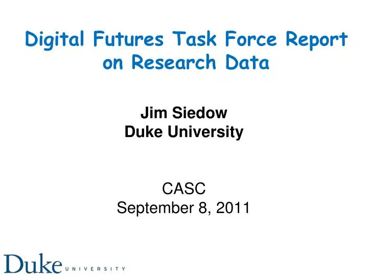 digital futures task force report on research data
