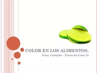 color en los alimentos