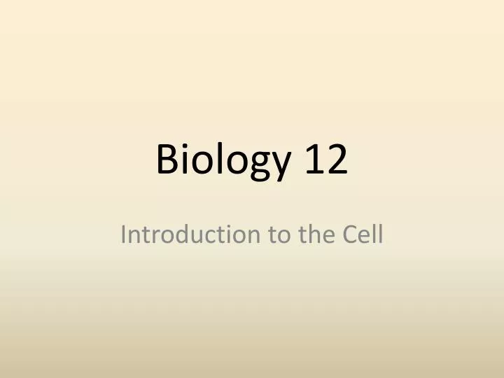 biology 12