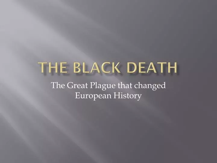 the black death