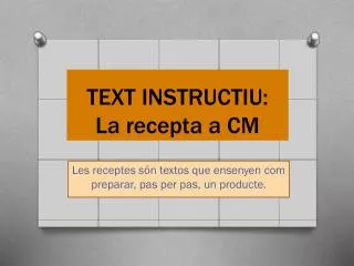 text instructiu la recepta a cm