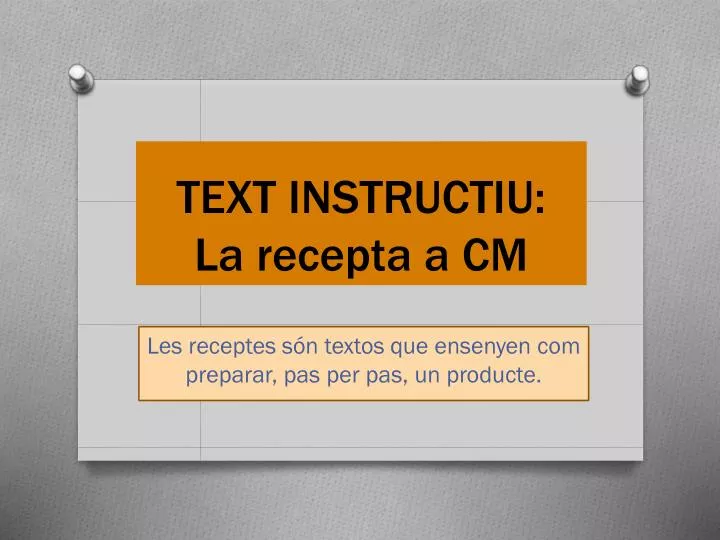 text instructiu la recepta a cm