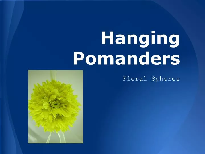 hanging pomanders