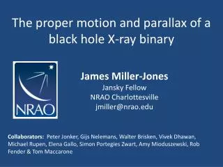 The proper motion and parallax of a black hole X-ray binary