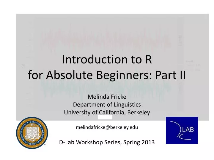 introduction to r for absolute beginners part ii