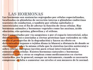 las hormonas