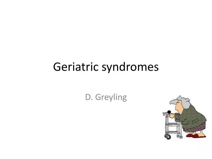 geriatric syndromes