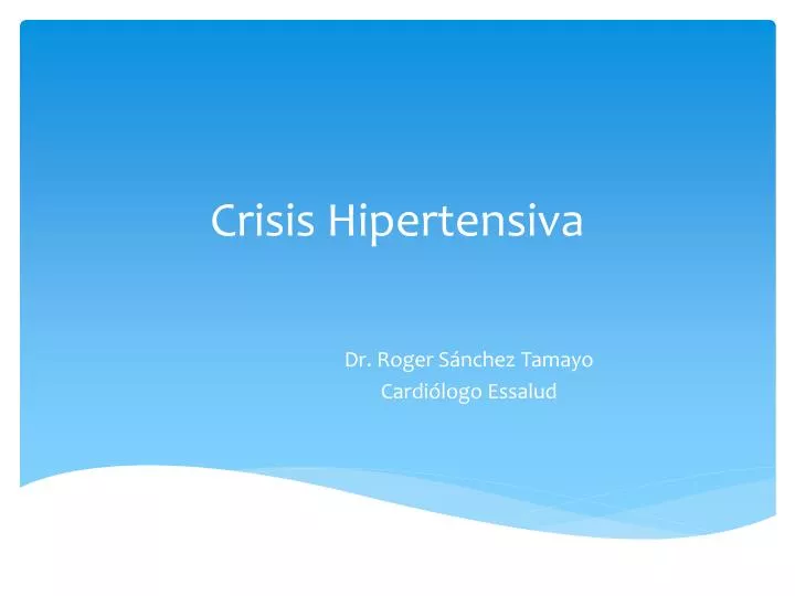 crisis hipertensiva