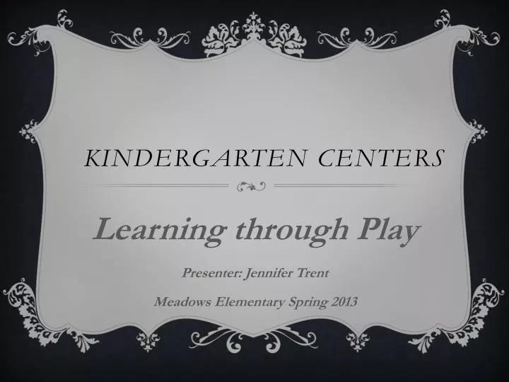 kindergarten centers