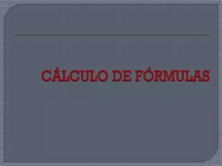 c lculo de f rmulas