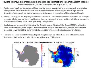 Toward improved representation of ocean-ice interactions in Earth System Models