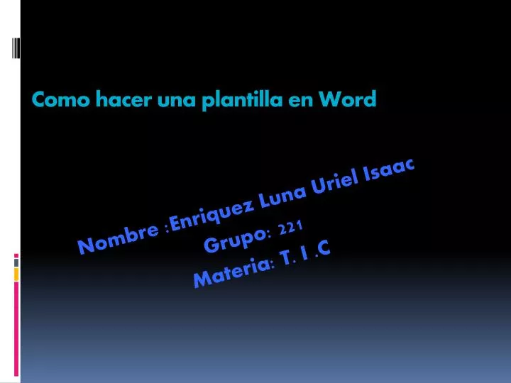 como hacer una plantilla en word