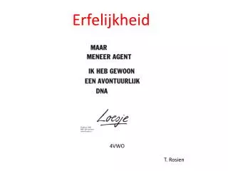 erfelijkheid
