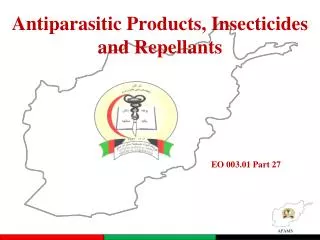 Antiparasitic Products, Insecticides and Repellants