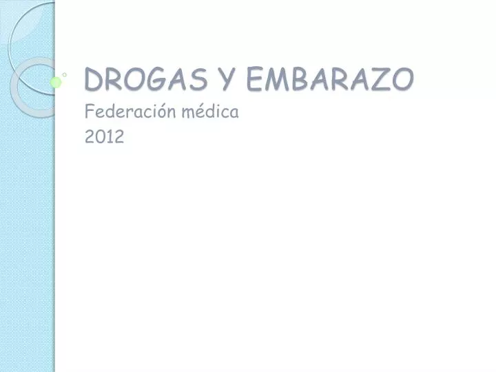 drogas y embarazo