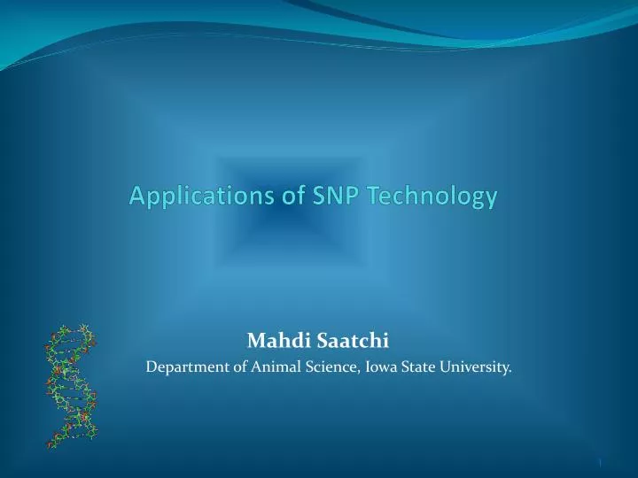 applications of snp technology