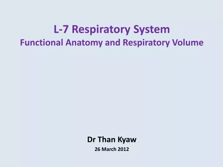 l 7 respiratory system functional anatomy and respiratory volume