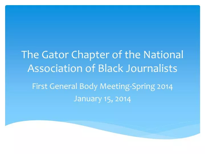 the gator chapter of the national association of black journalists