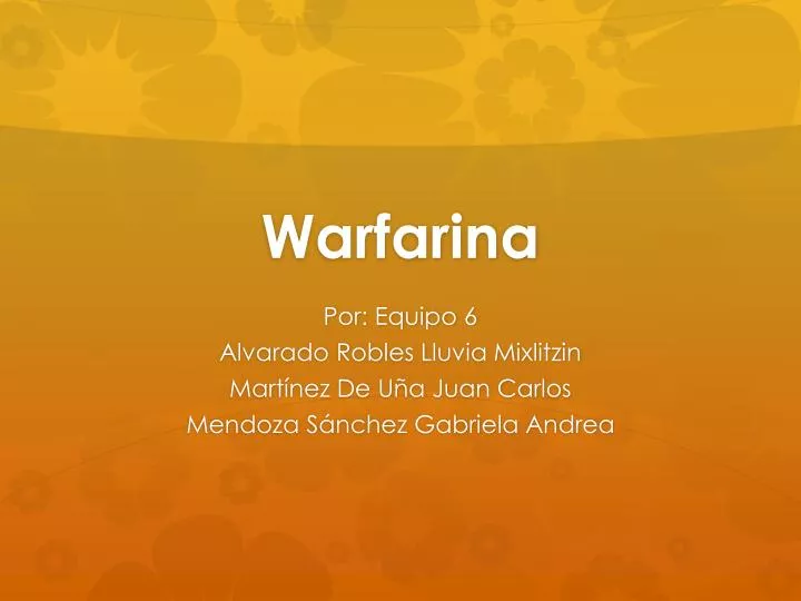 warfarina