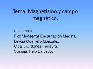 PPT - TEMA 7. CAMPO MAGNÉTICO PowerPoint Presentation, Free Download ...