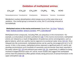 Oxidation of methylated amines