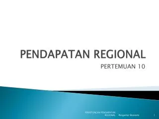pendapatan regional