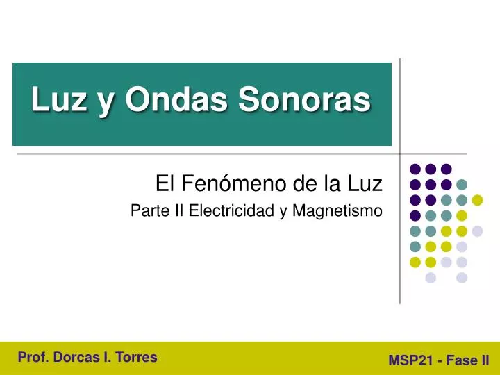 luz y ondas sonoras