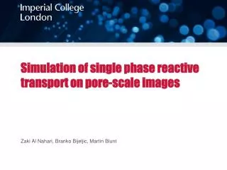 Simulation of single phase reactive transport on pore-scale images