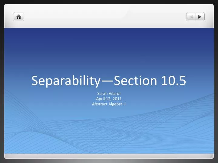 separability section 10 5