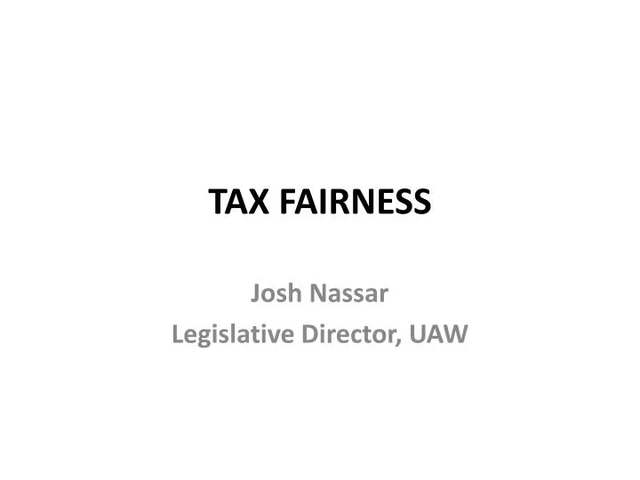 tax fairness