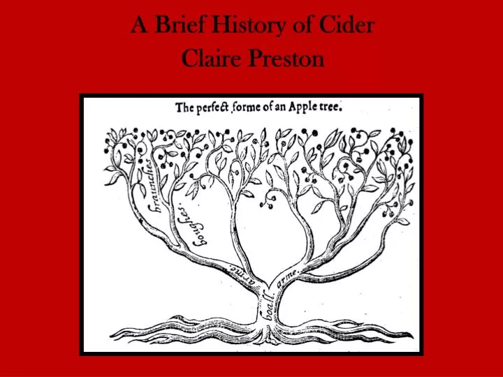 a brief history of cider claire preston
