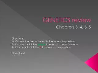 GENETICS review