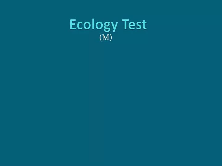 ecology test